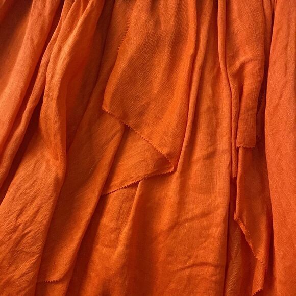 Quillaree Coral Silk Blend Sleeveless Dress - Picture 7 of 12